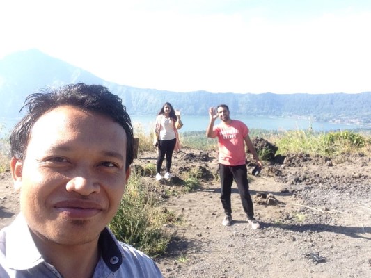 Mount Batur Climbing with Mr. Sohel and his Wife