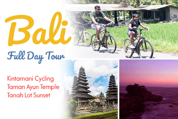 Full Day: Kintamani Cycling, Taman Ayun Temple, Tanah Lot Sunset