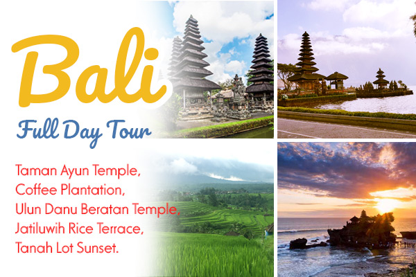 Full Day: Taman Ayun Temple, Ulun Danu Temple, Jatiluwih Rice Terrace, Tanah Lot Sunset
